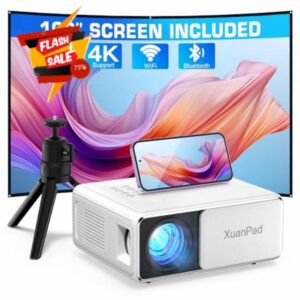 [Electric Keystone 6D/4P] XuanPad 2024 Upgraded 5G WiFi Bluetooth Projector