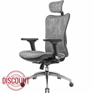 SIHOO Ergonomic Office Chair Mesh Desk Chair with Adjustable Lumbar Support 3D Armrests Breathable High Back Computer Chair (Grey)
