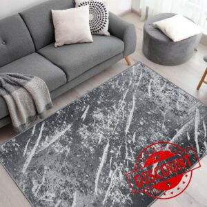 Vamcheer Machine Washable Rugs for Living Room - Modern Soft Faux Short Pile Area Rugs for Bedroom Dining Room Abstract Carpet for Office Kitchen Non Slip Non Shedding