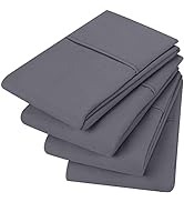 Utopia Bedding 4 Piece Double Bedding Set - Duvet Cover, Fitted Sheet with Pillow cases - Soft Br...