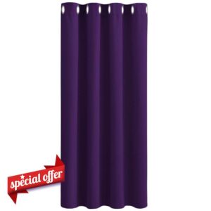 PONY DANCE Kids Blackout Curtain - Thermal Room Darkening & Energy Saving Blackout Curtain Eyelet Top Kitchen Panel for Girls' Room/Bedroom/Nursery