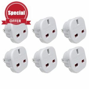 Jsdoin UK to US Plug Adaptor 3 pin to 2 Pin Flat Travel Adapter for USA