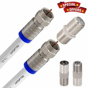 RELIAGINT RL 5M White RG6 TV Aerial Cable