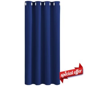 PONY DANCE Blackout Curtain for Bedroom - 52x 54 inch Eyelet Top Thermal Insulation Room Darkening Window Treatment Blackout Curtain for Bedroom/Nursery Décor