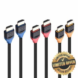 Cable Matters 3-Pack 48Gbps Ultra HD 8K HDMI Cable 2m with 8K 120Hz Video and HDR Support for PS5