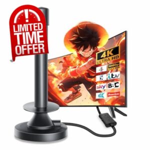Fivglrig TV Aerial - Digital TV Aerial Indoor for Freeview TV