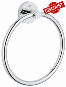 GROHE Essentials Towel Ring – Bathroom Towel Holder (Concealed Fastening