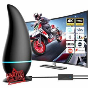 Deenor Upgraded TV Aerial Indoor 280+ Miles Long Range