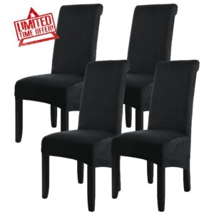 Velvet Large Size Dining Chair Covers Set of 4