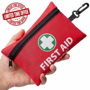 110 Pieces Small First Aid Kit - Includes Emergency Foil Blanket