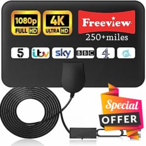 TV Aerial - Digital TV Aerial Indoor 250+ Miles Long Range