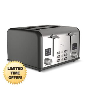LAICA ISEO 4 slice digital toaster with Independent High Lift & Extra-Wide Slots