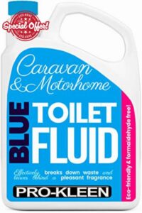 Pro-Kleen Blue Toilet Chemical Fluid Solution Cleaner 2L for Caravan and Motorhomes - Eco-Friendly