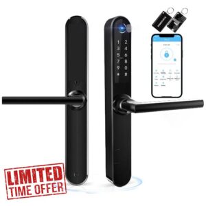 Ruveno Slim Smart Fingerprint Door Lock with Handles