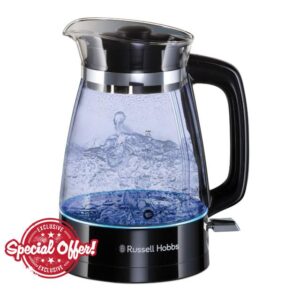 Russell Hobbs 26080 Hourglass Cordless Electric Glass Kettle - Artisan Inspired Design