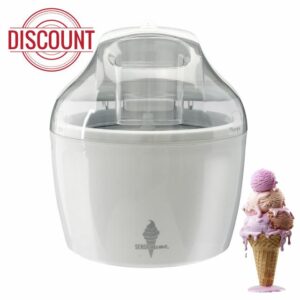 Sensio Home Ice Cream Maker Machine - Gelato Sorbet Frozen Yoghurt Machine Detachable Mixing Paddle - Easy to Operate - Make Delicious Ice Cream in 20 Minutes (White)