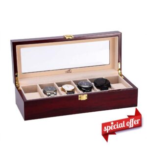 Watch Display Storage Box Jewelry Collection Case Organiser Holder for Men Woode