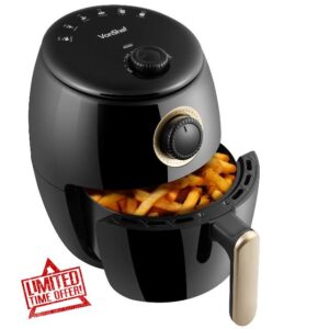 VonShef 2L Compact Air Fryer with Removable Non-Stick Frying Rack