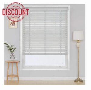 White Faux wood Tape Design 75 x 213cm window Venetian Blinds