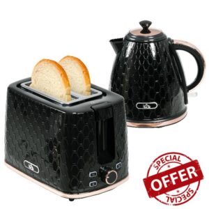 HOMCOM Kettle and Toaster Set