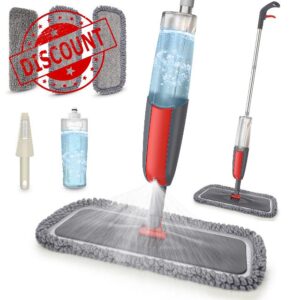 Microfibre Mop Spray Floor Mop with Spray for Floor Cleaning -MEXERRIS Cleaning Mops For Hard Floors Hardwood Laminate Tiles Floors