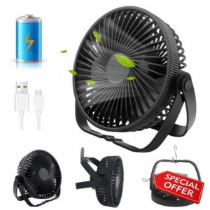 Desk Fan USB Fan Silent Powerful Battery Powered 3 In 1