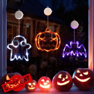 LOLStar Halloween Decorations 3 Pack Orange Pumpkin
