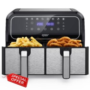 Innsky Dual Zone Hot Air Fryer Double Chamber 8L