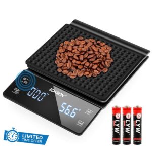 Digital Coffee Scale with Timer 0.1g/3KG High Precision Kitchen Scale Waterproof Electronic Food Weighing Espresso Scale