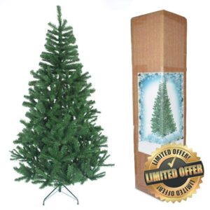 Shatchi 1.2m Christmas Tree Green 230 Pines Artificial Tree with Metal Stand