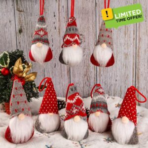 Christmas Gnomes Hanging Ornaments Set of 8