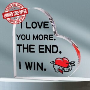 Merclix Love Acrylic Plaque Boyfriend Gifts for Him Husband Gifts from Wife Birthday Valentines Day Gifts for Him Her Gifts for Wife on Anniversary I Love You Gifts for Him Her Gifts for Girlfriend