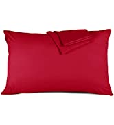 Hafaa Pillow Cases 2 Pack Brushed Microfiber Plain Pillow Cases with Envelop Closure – Wrinkle & ...