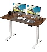 KAIMENG Electric Height Adjustable Standing Desk Home Office Desk with Single Motor Computer Tabl...