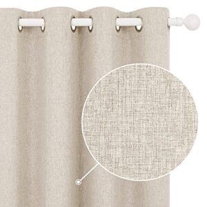 Insulated Blackout Eyelet Curtains for Bedroom W46 x L54 Inch Taupe One Pai