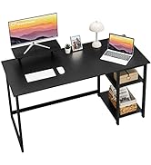 GreenForest Computer Desk with Full Monitor Stand and Reversible Storage Shelves,120cm Home Offic...