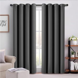 46x54 Inch Drop Thermal Insulated Curtain Pair Panels with Tiebacks