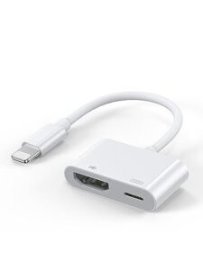 Lightning to HDMI Adapter for iPhone to TV 【Apple MFi Certified】 1080P HD Digital Video & Audio Sync Screen TV Cable HDMI Connector to TV/HDTV/Monitor/Projector Compatible with iPhone/iPad，Plug & Play