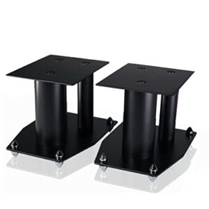 Metal Speaker Stands Studio Monitor Stands Surround Sound Speaker Stands Speaker Stand Desktop Tripod Surround Speakers Bookshelf (Color : Black