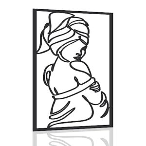 SEGNAYEN Metal Minimalist Abstract Woman Wall Art Décor