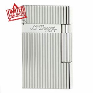 S.T. Dupont D-016817 Ligne 2 Lighter - Vertical Lines Silve