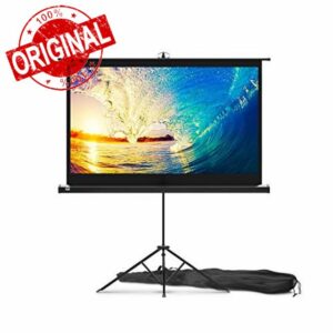 PropVue Projector Screen with Stand 60 inch - Indoor and Outdoor Projection Screen for Movie or Office Presentation - 16:9 HD Premium Wrinkle-Free Tripod Scree