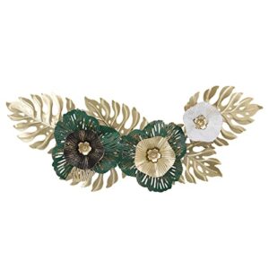 Hapivida Metal Wall Art Leaves Modern 3D Wall Hanging Sculpture Artwork Decoration for Bathroom Living Room Bedroom Ornaments