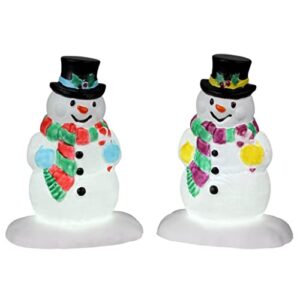 Lemax 24965 Christmas Village Accessory: Holly Hat Snowman (set of 2)