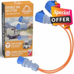 Xtremeauto 16amp Splitter Electric Cable - 16amp to X2 16amp Sockets