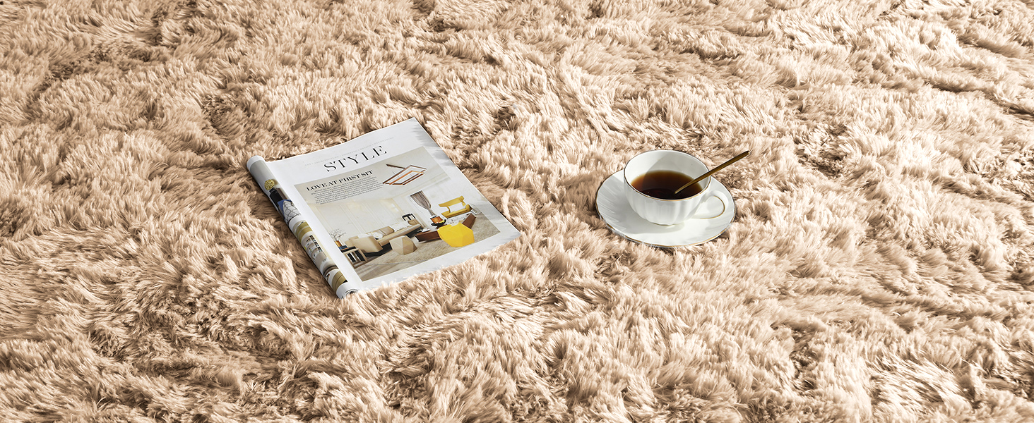 shaggy rug beige