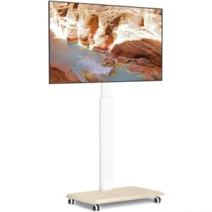 TVON White TV stand on Wheels for 32-70 Inch TVs