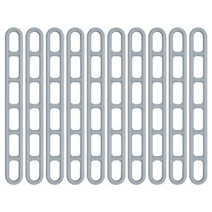 10pcs Caravan Awning Ladders Straps Tie 6 Holes Awning Tension Straps Extra Strong Rubber Strap for Awnings Adjustable Awning Rubber Ladder Bands Pegging Tension Straps Gray Camping Accessories