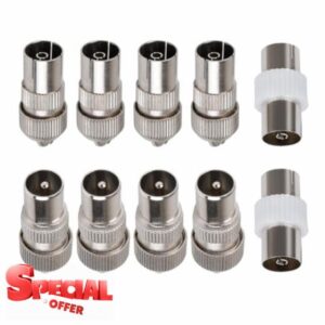 GRVICH 10 PCS TV Aerial Connectors