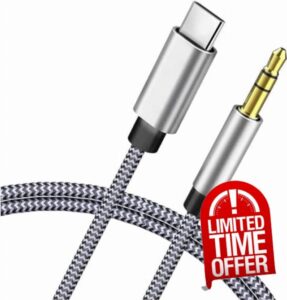 USB C to 3.5mm Audio Aux Jack Cable Type C to 3.5mm Headphones Stereo Cord Car Compatible with Samsung Galaxy S23 Ultra S22/S21 Note 20